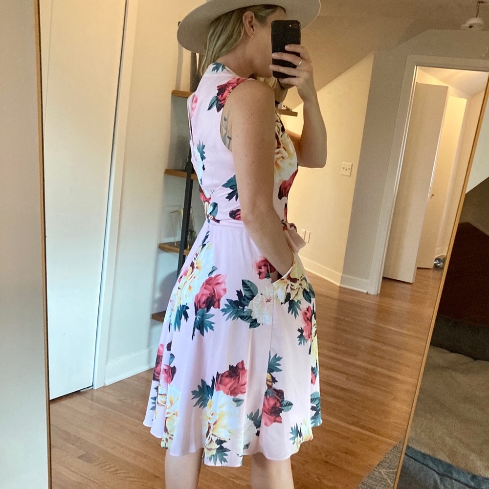 Blush summer dress with pockets